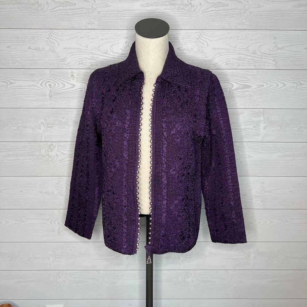 Magic It Fits Rhinestone Zipper Jacket size M/L - Picture 6 of 9